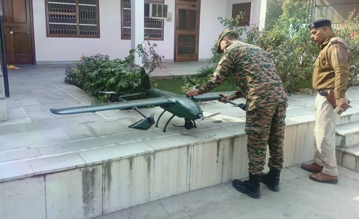 army-officer-inspecting-a-drone
